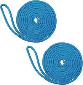 Nbj353-bu02 Novelbeeus Novelbee 2 Pack Of 3/4 Inch X 25 Double Braid Nylon Dockline Mooring Rope Dock Line