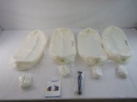 Obakl Bf72gc 4 Pack 10 Inch X28 Ribbed Center Hole Boat Fenders Bumpers White