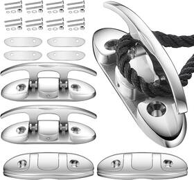 Obkal B0cr9kptkx Boat Folding Cleats 4-1/2 Inch Marine Grade Stainless Steel 316 4p