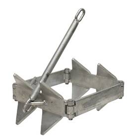 50172 Overtons Boat Folding Box Anchor Galvanized Steel 25 Lb