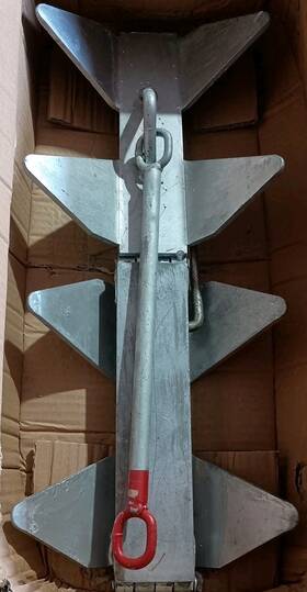 Overtons 763562501711 19lb Galvanized Steel Fold-and-hold Anchor Box With Storage Bag