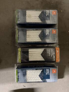 Ozark Trail 11644-7 25ft Dock Line Nylon 4 Pack