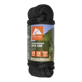 Dbdl38x25-blk Ozark Trail Bnwt 3/8 Inch X25ft Nylon Double-braided Marine Dock Line Black 25 Ft Long