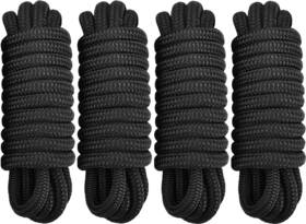 Dlp1220bk04 Pacthsd 4 Pack 1/2 Inch X 20ft Dock Lines - Marine Grade Nylon Boat Ropes With 12