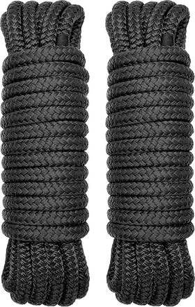 Dlp1225bk02 Pacthsd 2 Pack 1/2 Inch X 25ft Boat Dock Lines - Marine Grade Nylon Rope With
