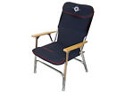 Padded Boat Blue - Aluminum Navy Chair Deck Anodized Oceans Marine