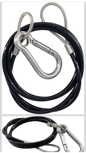 55-0415 Panther Products Outboard Safety Cable 316 Stainless Steel For Motor Bracket New