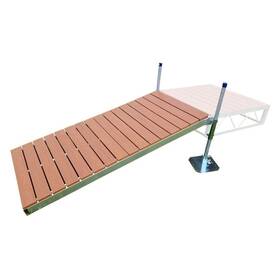 10352 Patriot Docks 8ft L X 4ft W Shore Ramp Brown Aluminum Decking
