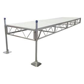 10508 Patriot Docks 24ft L X 4ft W Straight Stationary Dock Gray Aluminum Decking