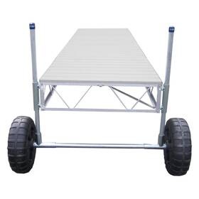 10528 Patriot Docks 24ft L X 4ft W Straight Roll-in Dock Gray Aluminum Decking