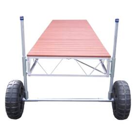 10532 Patriot Docks 32ft L X 4ft W Straight Roll-in Dock Brown Aluminum Decking