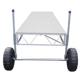 10533 Patriot Docks 32ft L X 4ft W Straight Roll-in Dock Gray Aluminum Decking