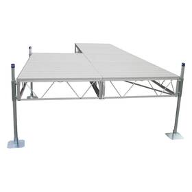 10543 Patriot Docks 16ft L X 4ft W Patio Stationary Dock Gray Aluminum Decking