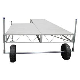 10563 Patriot Docks 16ft L X 4ft W Patio Roll-in Dock Gray Aluminum Decking