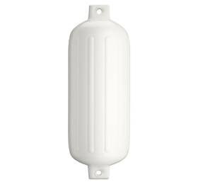 41-137-889 Polyform Boat Fender G-6 White Ribbed Cylinder Twin Eye Design