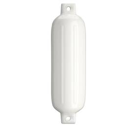 63-267-743 Polyform Boat Fender G-4 White Ribbed Cylinder Twin Eye Design