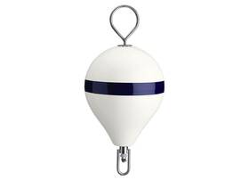 Polyform 743952007061 Cm-2 White With Stripe 13.5 Inch Diameter Mooring Buoy Galv Iron