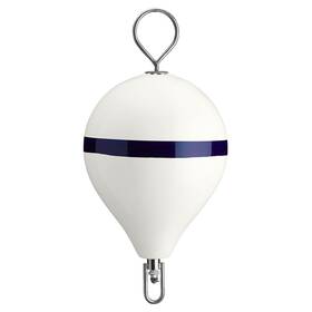 Cm-3ssw-str Polyform 92 Mooring Buoy With Ss 17 Inch Diameter - White Blue Stripe