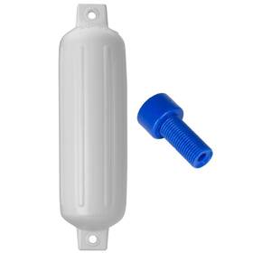 Polyform U.s. 316000808257 G-4 Twin Eye Fender 6.5 Inch X 22 - White With Air Adapter