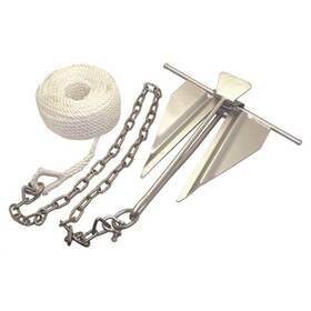 7-2303 Poseidon Boater Sports 1-50994 Kit Anchor #10 Rope 3/8 Inch X100ft Chain 1/4 X4ft Boat 20ft-24ft
