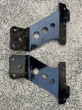 Pk-j-2-6-p-blk Power-pole J26pb Bracket Plate Kit 2 Inch Aft-6 Rise-port And Strbd-black