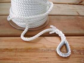 Private Label 787766764345 Traditional 3 Strand 3/8 Inch X 100ft Boat Anchor Line With Shackle Thimble