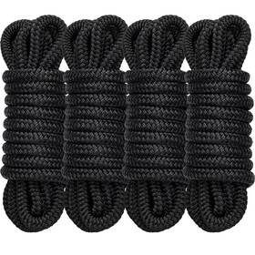 Propeltech 639395296189 4 Pack 1/2 Inch X 15 Boat Dock Lines For And Pontoon Premium Marine- Grade Do