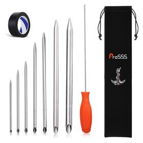 Ba020-8 Prosss Rope Splicing Tool Kit - 7 Sizes With Pusher Storage Bag Tape For Recovery