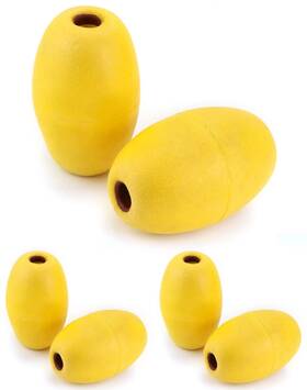 Qwork 795973808974 Oval Water Float 6 Pack 1/2 Inch Hole 3.5 X 5.5 Pools Ski Ropes Anchor Lines
