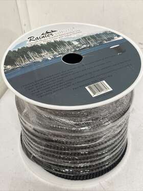 10012-blk Rainier Supply Co. Anchor Rope Dock Line 1/2 Inch X 100ft Double Braided 100% Nylon Black