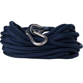 Rnr-usa-rsalh-5038-nbl Rainier Supply Co Double Braided Marine Rope 50 Ft X 3/8 Inch Nylon With Bow Shackle - Navy Blue