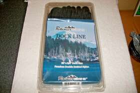 Rs5058 Rainier Supply Co. Rs5058- 1 50 1- 5/8 Inch X 50ft - 100% Premium Double Braided Nylon Dock Line Nib