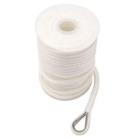 Nbjk-0413-wt Real Plus 3/8 Inch X 200 Feet Double Braid Nylon Anchor Line Dock Mooring