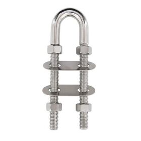 Nbem-0090 Real Plus Stainless Steel Stern Bow Eye Tie Down U Bolt With Hex Nuts And Washers