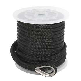 Nbjk-0412-bk Realplus Double Braid Nylon Rope 3/8 Inch X 150 Feet Boat Dock Anchor Line Morring