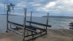 Reimann & Georger Rgc Vl-3000 Used Boat Lift. Alumin Constr Cap3000# Beam100 Inch Lft Ht 66 4adj Legs 12ftbunks