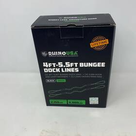 Rhino 810109892709 Usa 4-5.5ft Bungee Dock Lines 2-pack - Black/green