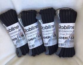 7087834 Robline Braided Mooring Line 4 Pack Black 14 Mmx 6m With Covered Split Eyelet