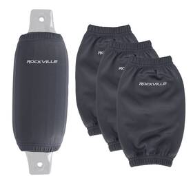 C44516g Rockville 4-pack 4.5 Inch To 5 Grey Boat Fender Covers Uv/abrasion Resistant