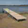 Rollinwoodock16 Patriot 16 Foot Aluminum Roll In Outdoor Portable Boat Wood Dock With Cedar Decking