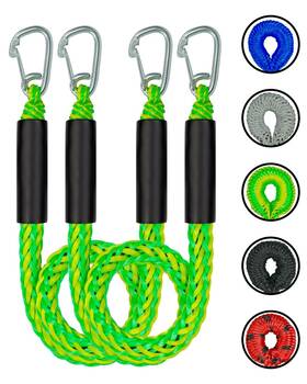 Rumoto-2024a1001 Rumoto 3 Feet Bungee Dock Lines With 2 Clips Heavy Duty 316 Stainless Steel Bo