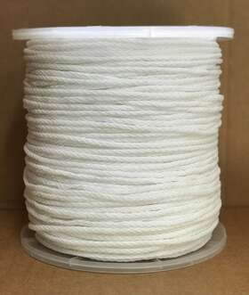 Hb81500w Rushazzled 1/4 Inch X 1500ft Hollow Braided Polypropylene Polypro Rope Size #8 White Spool Poly