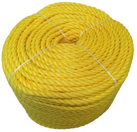 Pp12600 Rushazzled Coil Of 1/2 Inch X 600ft Yellow Polypropylene Rope Poly Boat Dock Work Tree Twisted