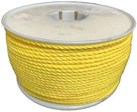 Pp14600 Rushazzled 1/4 Inch X 600ft Yellow Polypropylene Rope Poly Boat Dock Work Tree 3-strand Twisted