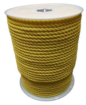 Pp58600 Rushazzled 5/8 Inch X 600ft Yellow Polypropylene Rope Poly Boat Dock Work Tree 3-strand Twisted