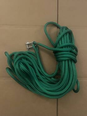 435026g05030 Sampson Xls3 10mm Samson Solid Green 61ft - 3/8 1 Whip Splice Wichard Shackle