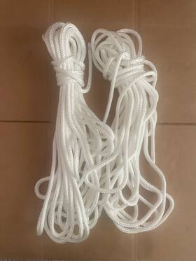 Xls3 Samson 435026005030 Solid White 60 Feet 10mm / 3/8 Both Ends Are Whipped