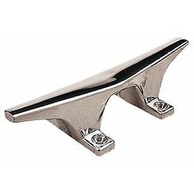044104-1 Sea-dog 4-1/2 Inch Four Hole Hollow Cleat Die Cast Zinc Chrome Plated
