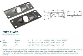 081011 Sea-dog Line Exit Plate 316 Stainless Straight 1-1/4 Inch X 3-1/4 Pair