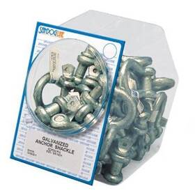 147810-5 Sea-dog 3/8 Inch Galvanized Anchor Shackles Non-rated - Pop Display